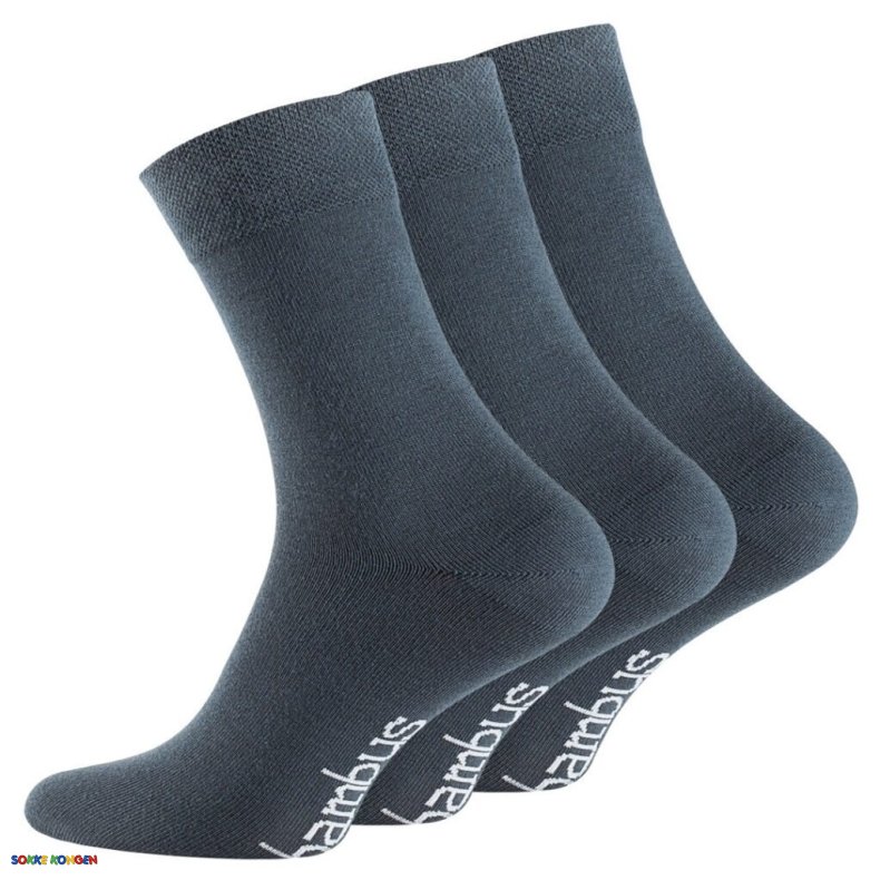 3 Par M�rke gr� bambus str�mper med forst�rket h�l og t�