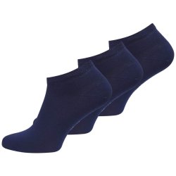 3 Par Navy Bl� bambus ankelstr�mper med forst�rket h�l og t�