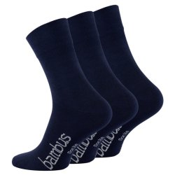 3 Par Navy bl� bambus str�mper med forst�rket h�l og t�
