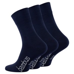 3 Par Navy bl� bambus str�mper med forst�rket h�l og t�