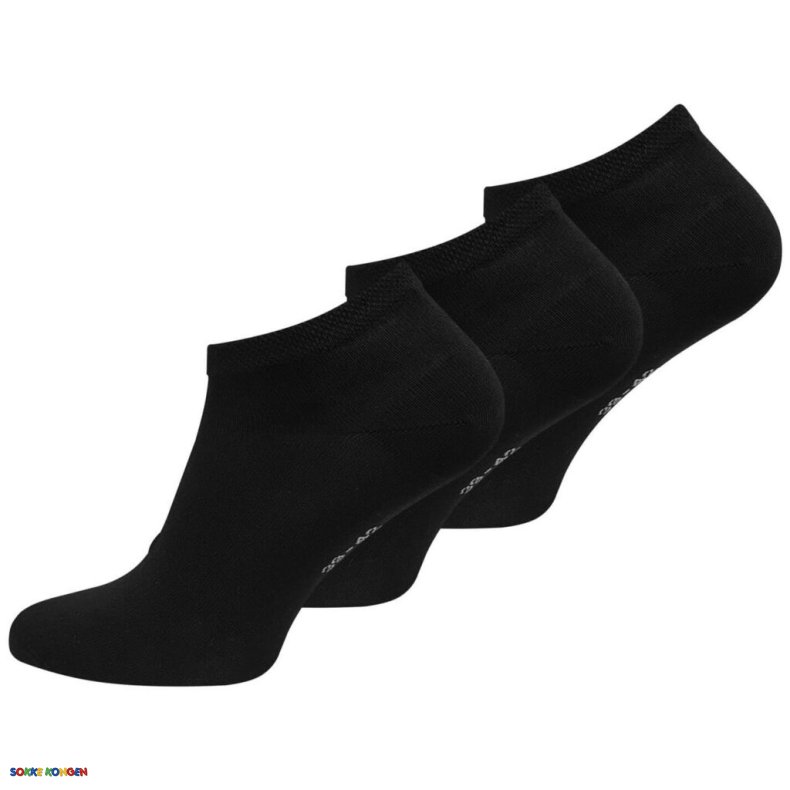 3 Par Sorte bambus ankelstr�mper med forst�rket h�l og t�