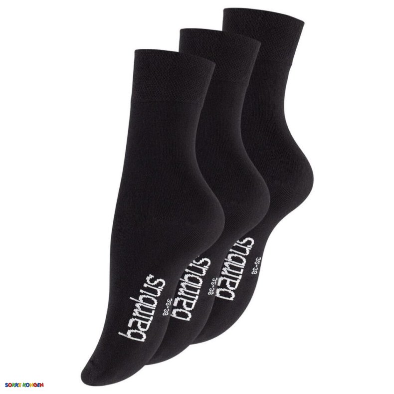 3 Par Sorte bambus str�mper med forst�rket h�l og t�