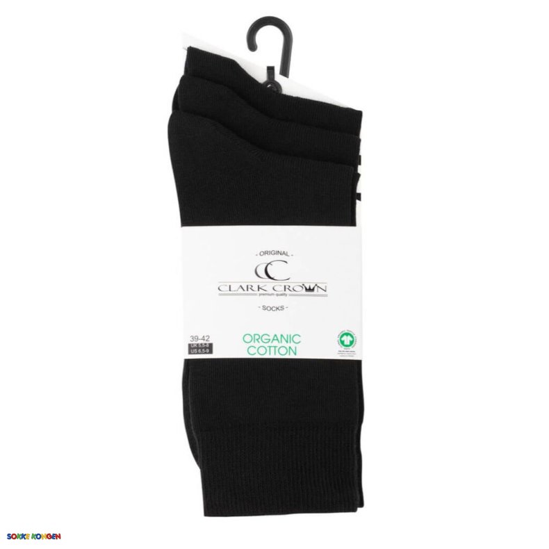 Clark Crown Sorte �kologiske Bomuldsstr�mper