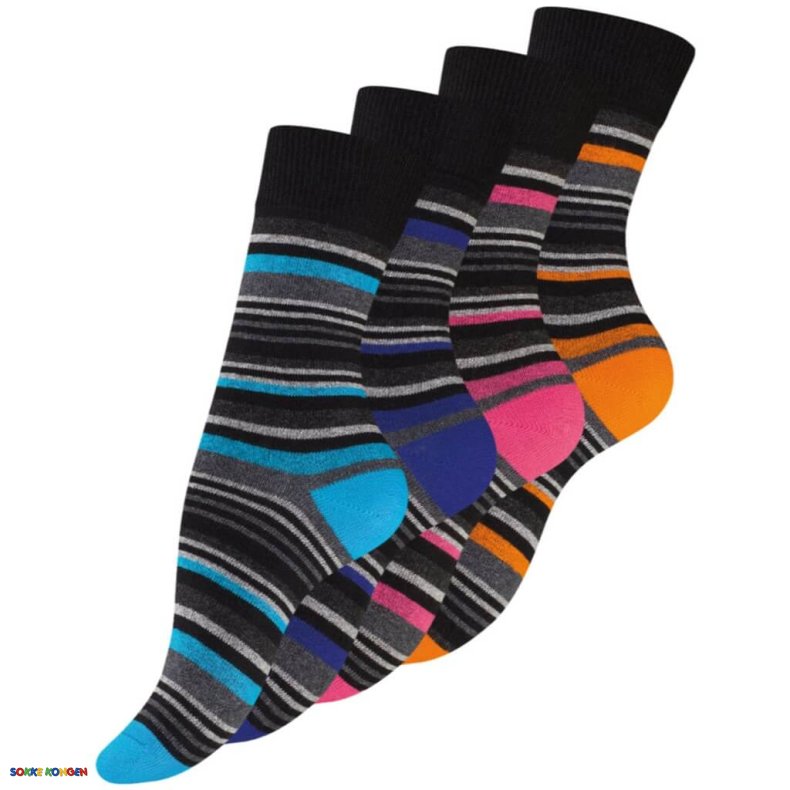 4 Par Vincent Creation Kvindestr�mper med striber