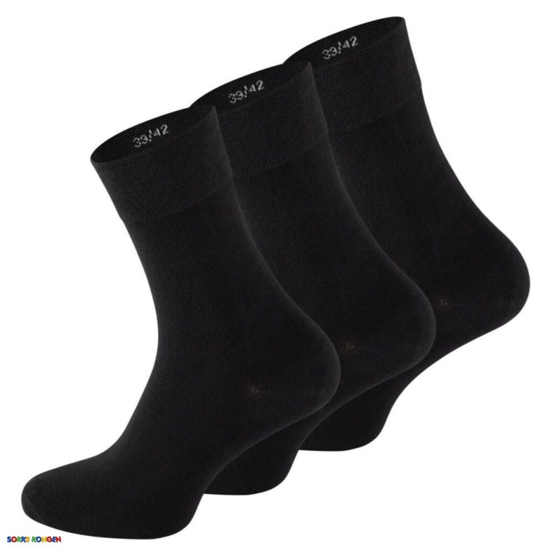 3 Par Clark Crown Sorte Business Bomuldsstr�mper